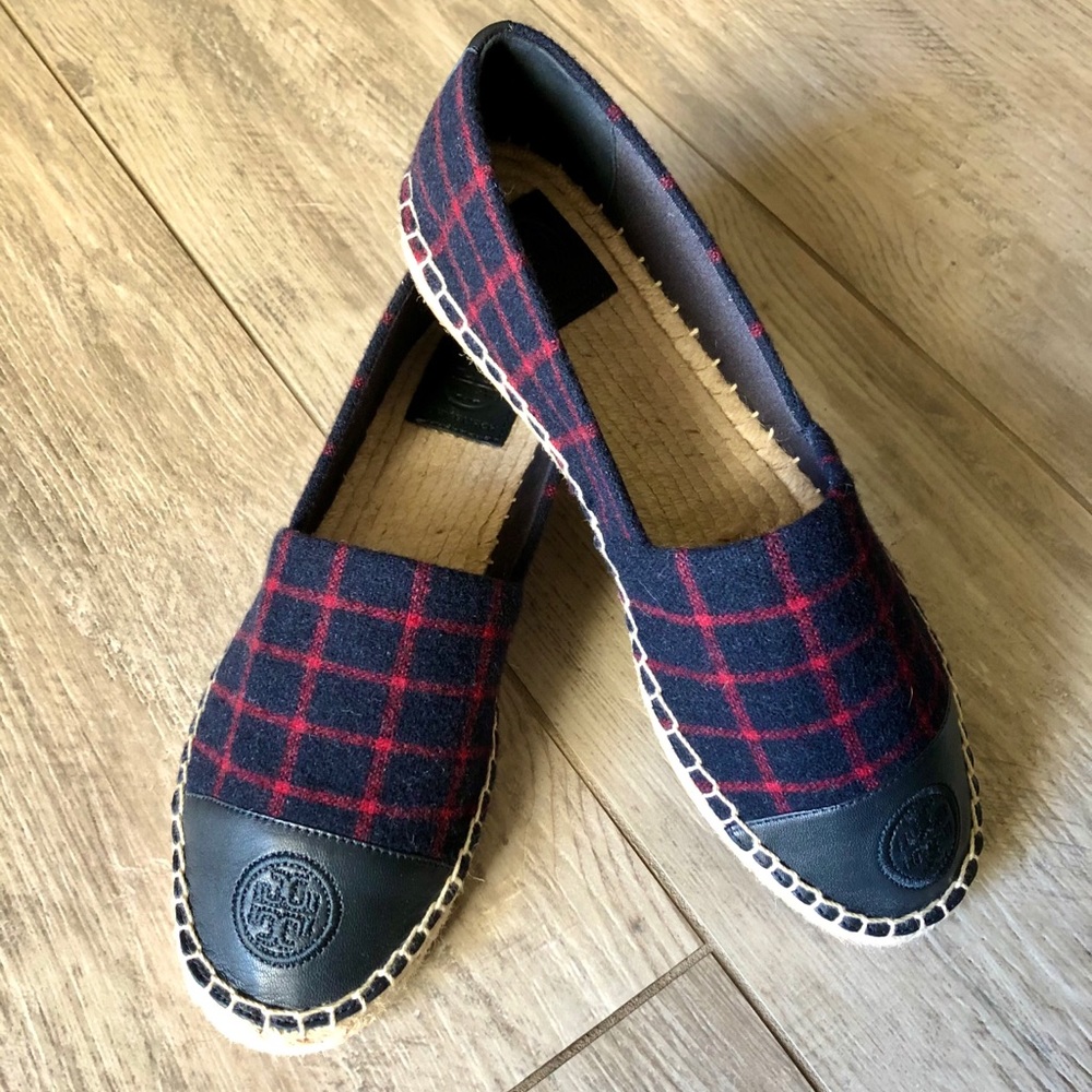 Plaid Tory Burch Espadrille